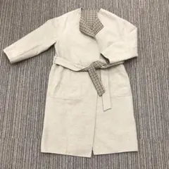 ADAM ET ROPE リバーシブルノーカラーコート