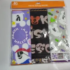 ディズニーリゾート　ハロウィン　ミニタオル×3