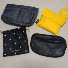 MePERCENT ポーチ エコバッグ4点セット メッシュポーチなど まとめ売り