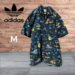 adidas アディダス アロハシャツ 総柄　シャツ 半袖 Mのサムネイル