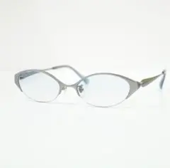 新品 日本製 シルバー オーバル メガネ サングラス レンズ交換可 軽量