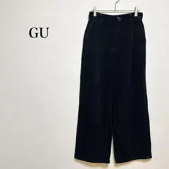 【人気✨ジーユー】コーデュロイワイドパンツ コットン(綿)100% 秋冬【M】