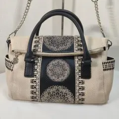 Desigual デシグアル 2WAYバッグ 刺繍 ショルダー ハンドバッグのサムネイル
