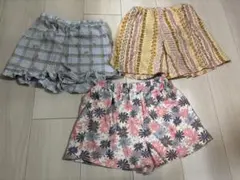 キッズ用ハーフパンツ3点セット 110cm