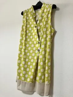 【未使用】Bou Jeloud ブージュルウド ドット柄切替チュニック FREEのサムネイル