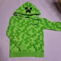 Minecraft クリーパー柄 フード付きトレーナー　130