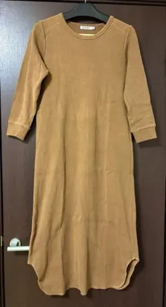 【美品】niko and... ワンピース　テレコ　ブラウン