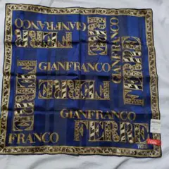 GIANFRANCO FERRE 大判ハンカチーフ58cm シルク&コットンのサムネイル