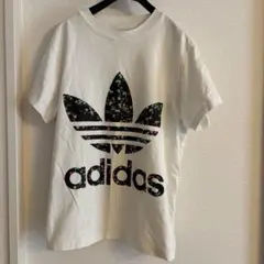 adidas トレフォイル 花柄プリント Tシャツ ホワイト