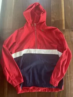 ナイロンジャケット フード付き 赤 ネイビー