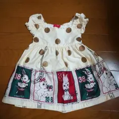 ShirleyTemple ワンピース シャーリーテンプル うさぎ　80 切手のサムネイル