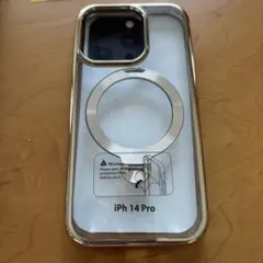 iPhone 14 Pro用 ケース ゴールド マグネット式