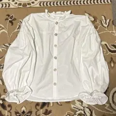 apres jour アプレジュール フリルネック パフスリーブ ブラウスのサムネイル