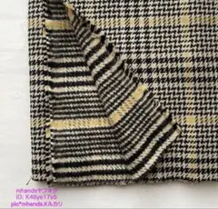 110x50cm グレンチェック 綿100% 起毛 はぎれ 生地