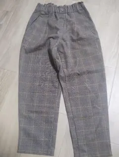 UNIQLO チェック柄長ズボン 130cm ゴムウエストパンツ