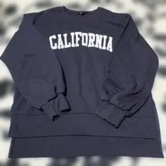 AQUAHISTO CALIFORNIA トレーナー L ネイビー