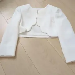 avvキッズ　ボレロ　ジャケット　入学式　ファミリア　ホワイト　結婚式　祝