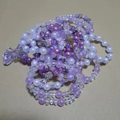 ベビー　キッズ　子供用　ビーズ　ブレスレット　まとめ売り　セット　パープル　紫