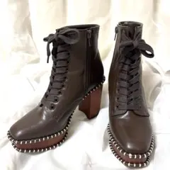 新品！moussy Mサイズ ダークブラウン レースアップブーツ 23〜23.5