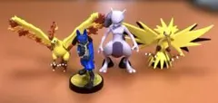 ポケモン モンコレEX ファイヤー サンダー & ルカリオ　ミュウツー