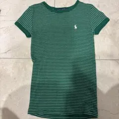 Ralph Lauren ラルフローレン XS 緑 ストライプ ボーダーTシャツ