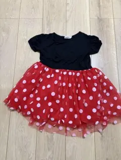 ミニーちゃん　ドットドレス 100cm 半袖