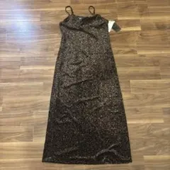 【新品】FEMMEDE FORET 花柄 キャミワンピース ロング M ベロア調