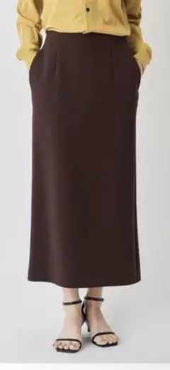 アンフィーロBEAUTY FORM JERSEY Iラインスカートブラウン　Lのサムネイル