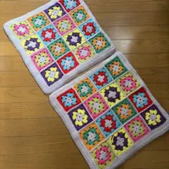 かぎ編み ハンドメイド マルチカバー 座布団のサムネイル