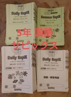 SAPIX 　サピックス　5年　国語テキスト一式 サピックス 5年生 国語読解 テキスト デイリーサピックス 小五 sapix