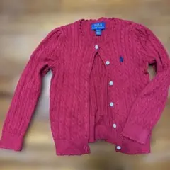 Polo Ralph Lauren 赤 カーディガン 4/4T