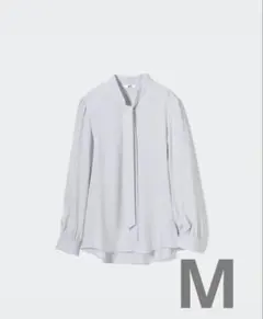 UNIQLO ボウタイブラウス(長袖) M レディース