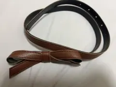 リボン型ベルト ブラウン