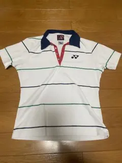 YONEX ストライプ ポロシャツ ホワイト