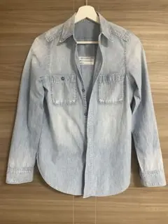 【美品】デニムダンガリー　ビンテージ風シャツのサムネイル