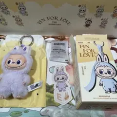 【正規品】【E】ラブブ ぬいぐるみ イニシャル PIN FOR LOVE