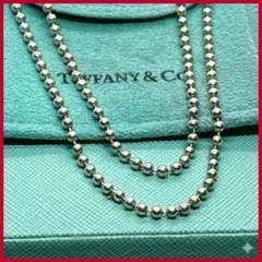 美品✨ティファニー ボールチェーンネックレス 925 玉2mm ロング 87cm