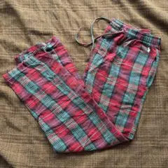 90s polo Ralph Lauren チェックパンツ パジャマ 紺タグ