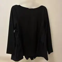 PLST ブラック 長袖フレアTシャツSサイズ