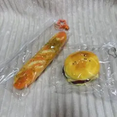 ハンバーガー　フランスパン　スクイーズ