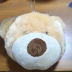 犬の顔ポーチ 小型 ベージュ