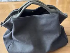 ヴィータフェリーチェ 本革×キャンバス2wayトートバッグ （CHARCOAL）