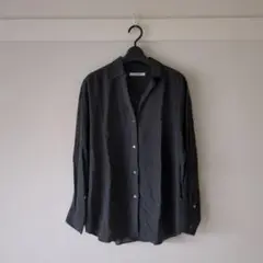 【未使用】relume スキッパーシアーシャツ　ダークグレー