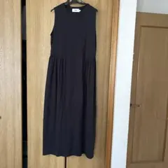 AZUL by MOUSSY ブラックノースリーブロングワンピース M