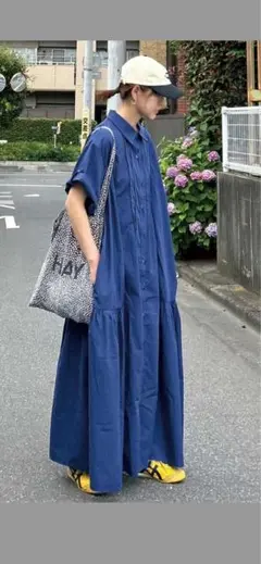 【CORNERS by KR】サイドギャザーシャツワンピース　シャツワンピース