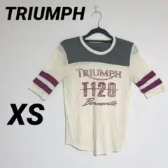 TRIUMPH T120 Bonneville ロゴ　五分袖Tシャツ【XS】