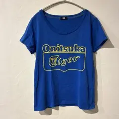 オニツカタイガー　Tシャツ　ブルーのサムネイル