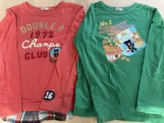 DOUBLE.B 長袖　シャツ　150 2枚セット　ダブルB ミキハウス