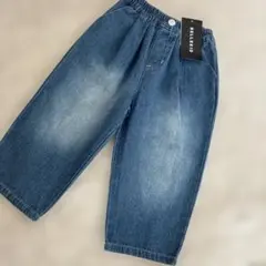 ワンポイントブルーデニム90綿100