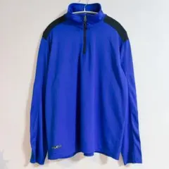 2606-51 ハーフジップ長袖プルオーバー L 青 ブルー メンズ服 スポーツ